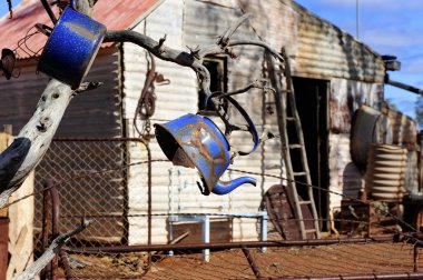 Ghost town outback Australia clipart