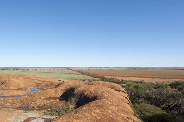 Letecká Prohlédni zemědělské půdy západní Austrálie — Stock fotografie