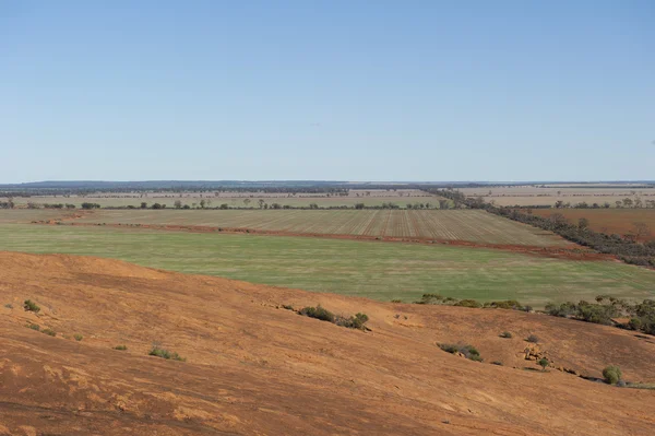 Luchtfoto bekijken landbouwgrond West-Australië — Stockfoto