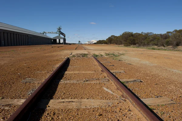 stock image Railway track leading to horizon