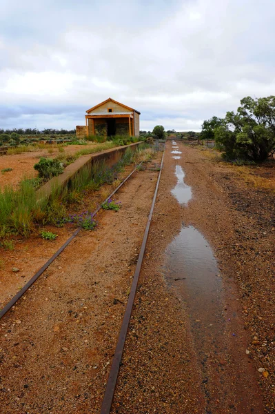 Tåg station spökstad Australien — Stockfoto