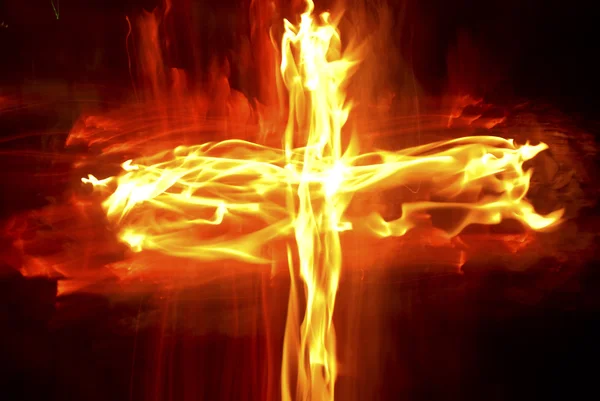 stock image Abstract symbol of a fire cross