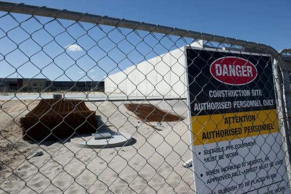 stock image Construction site danger sign