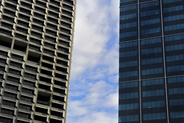 Wysoki wzrost drapaczy chmur w centralnej dzielnicy biznesowej — Zdjęcie stockowe