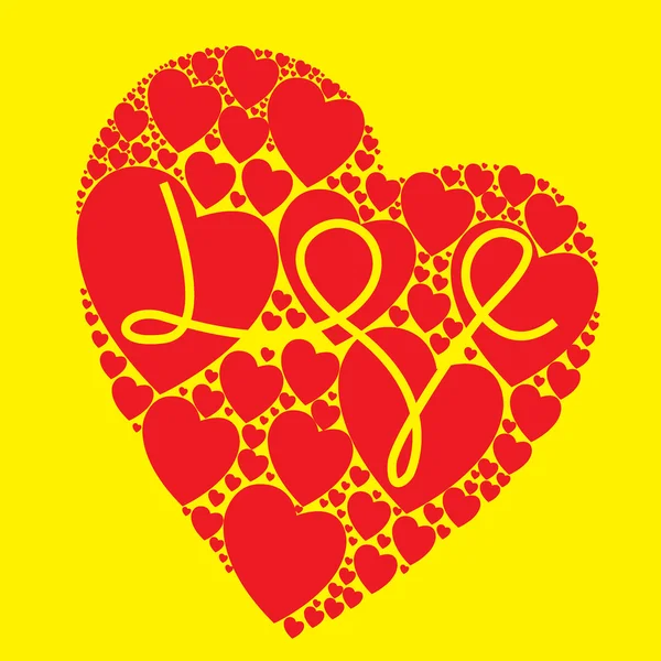 Amour dans le cœur — Image vectorielle