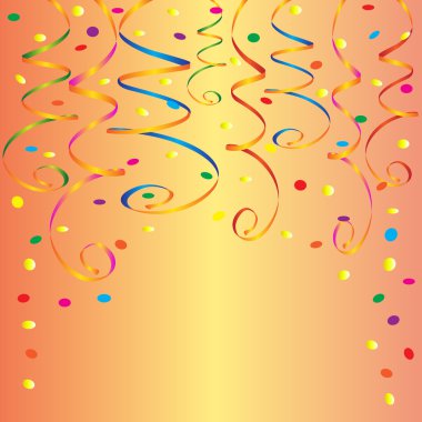 Streamers and confetti clipart