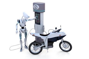 Robot Charging Self clipart