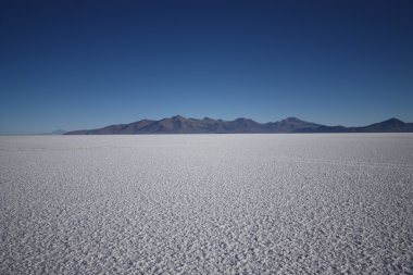 Horizon in salt desert Uyuni, Bolivia. clipart