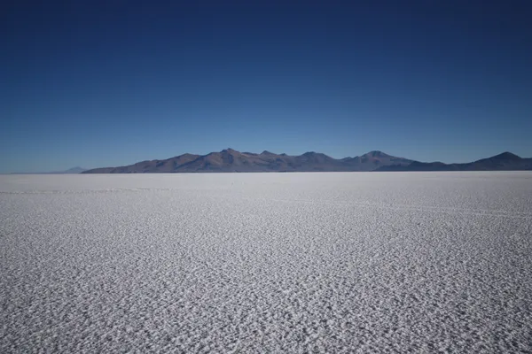 Horizon-sós sivatag uyuni, Bolívia. — Stock Fotó