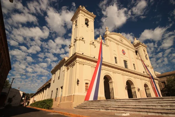 Katedrą Katolicką w asuncion, Paragwaj. Obrazy Stockowe bez tantiem