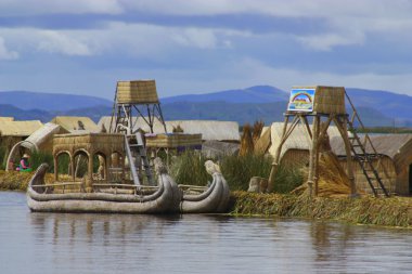 Spectacular floating islands Uros, Bolivia. clipart