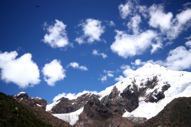 Sky with clouds in mountains, Huaraz, Peru. clipart