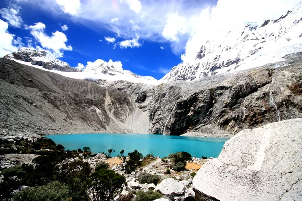 Lagoa 69, Parque Nacional Huascaran, Peru . — Fotografia de Stock