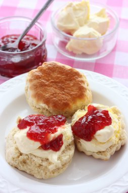 Devon cream tea clipart