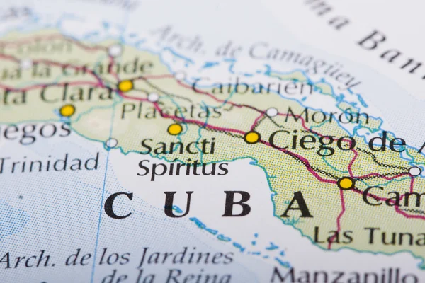 Kuba karta — Stockfoto