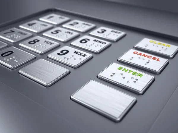 Клавиатура банкомата — стоковое фото