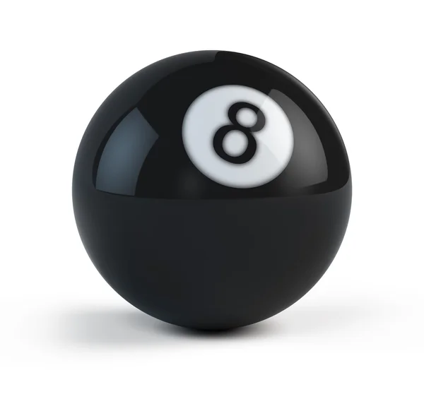 Black Eight billiard ball — Stock Photo, Image