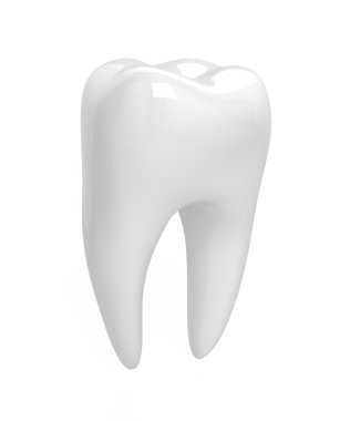 Tooth isolated on white clipart