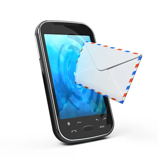 Smartphone e envelope — Fotografia de Stock