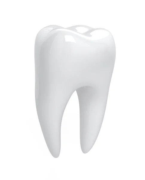 Ząb izolowany na biało — Zdjęcie stockowe