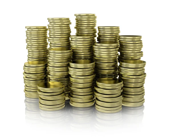 Moneta d'oro stack — Foto Stock