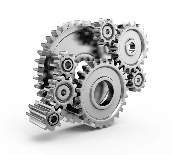 Steel gear wheels — Stock Photo, Image