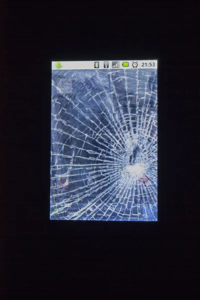 Scherm mobiele gebroken — Stockfoto