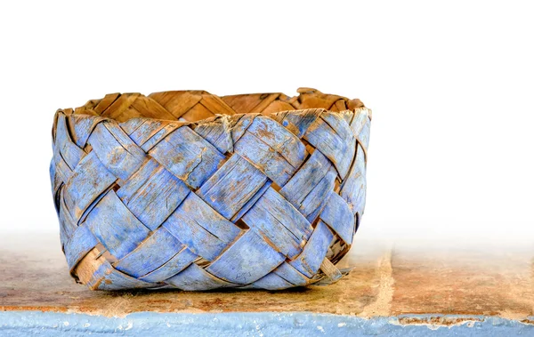 Blue basket on white — Stock Photo, Image