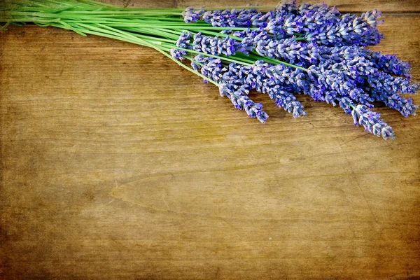 Lavender on a wooden background — Stock Photo, Image