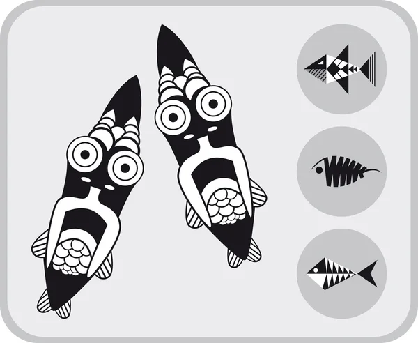 Set of fish — Stock Vector