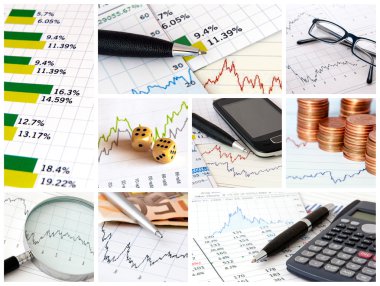 Finance collage clipart