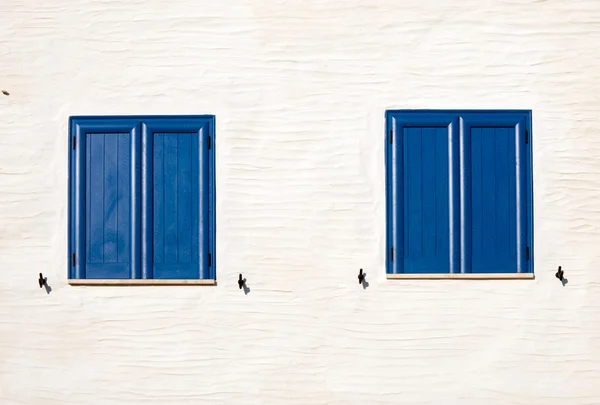 Blå windows — Stockfoto