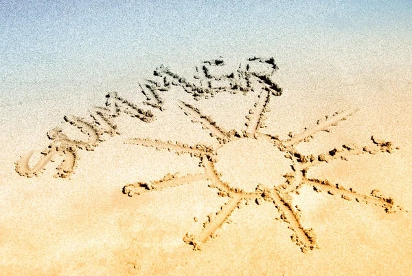 Лето на песке — стоковое фото