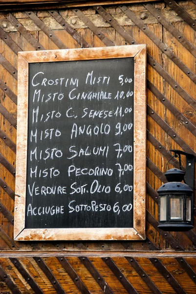Italian restaurant menu — Stock Photo, Image