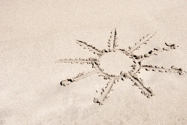Solen på sanden — Stockfoto