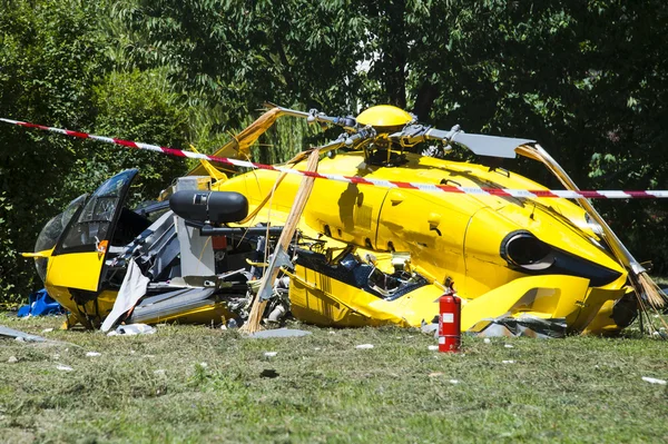 Катастрофа вертолета — стоковое фото