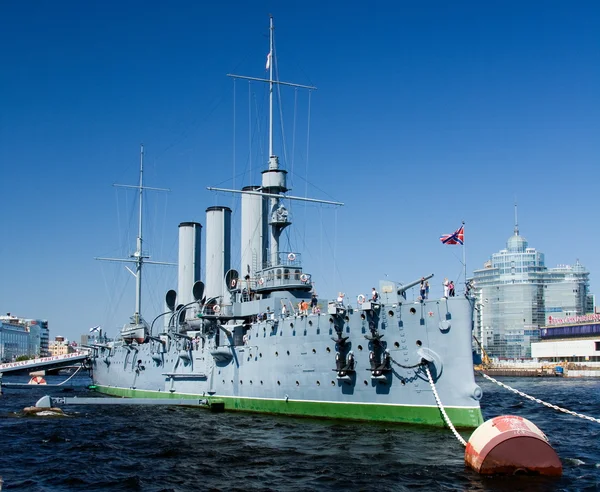 Аврора крейсер музею в Санкт-Петербурзі Стокова Картинка