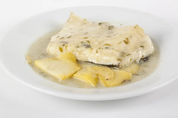 Cod green sauce Stock Picture