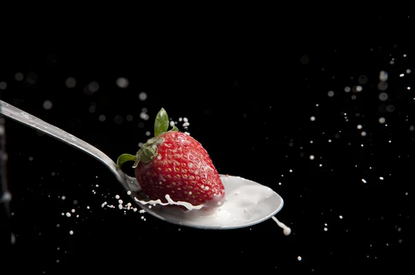 stock image Strawberry splash