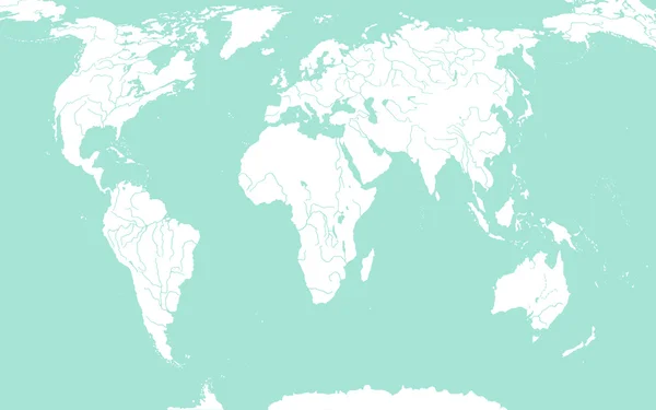 Political map of world with Antarctica. Continents in different colors ...