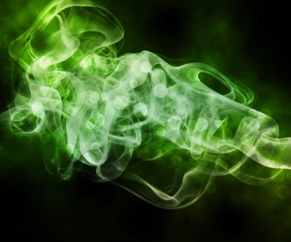 Green Smoke Abstract Background — Stock Photo, Image