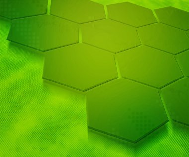 Green Hexagons Abstract Background clipart