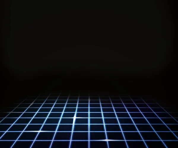 Blauer virtueller Laserboden Hintergrund — Stockfoto
