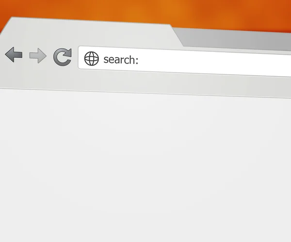 Zoeken in browser van het web — Stockfoto