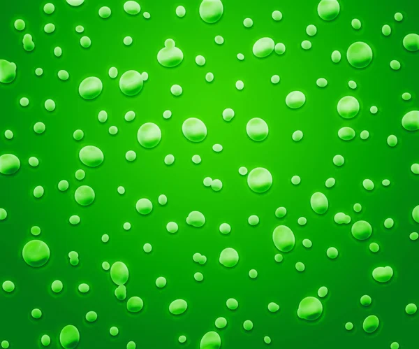 Green Water Drops Background — Stock Photo, Image
