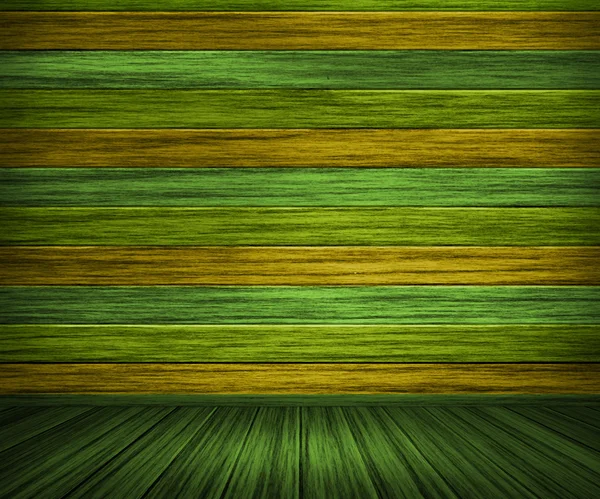 Interior de madera pintada verde —  Fotos de Stock