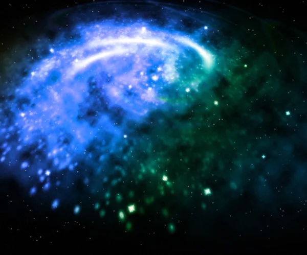 Modré galaxie pozadí — Stock fotografie