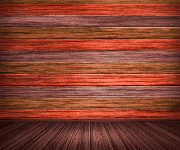 Interior de madeira pintado vermelho — Fotografia de Stock