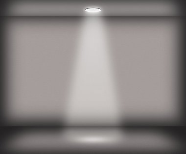 Gray Single Spotlight Room Background clipart