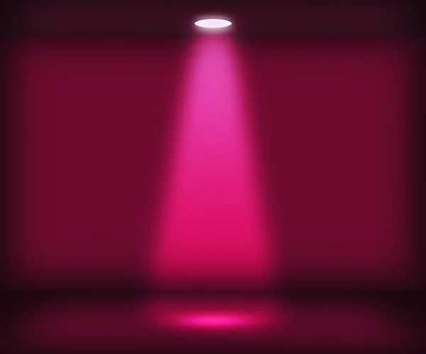 バイオレットの単一のスポット ライトの部屋の背景 — ストック写真